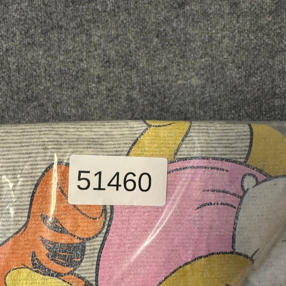 Disney Nightshirt Womens Size L/XL Gray Striped Winnie Pooh Tigger Sleep Tee - Picture 7 of 7